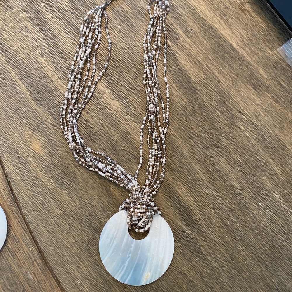 Tan beaded necklace